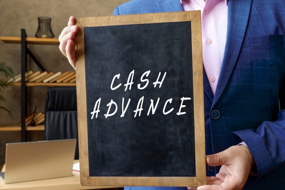 Cash advance business concept