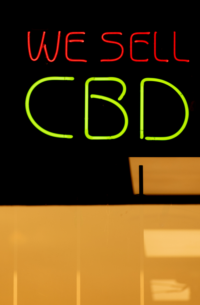 closeup showing selling cbd