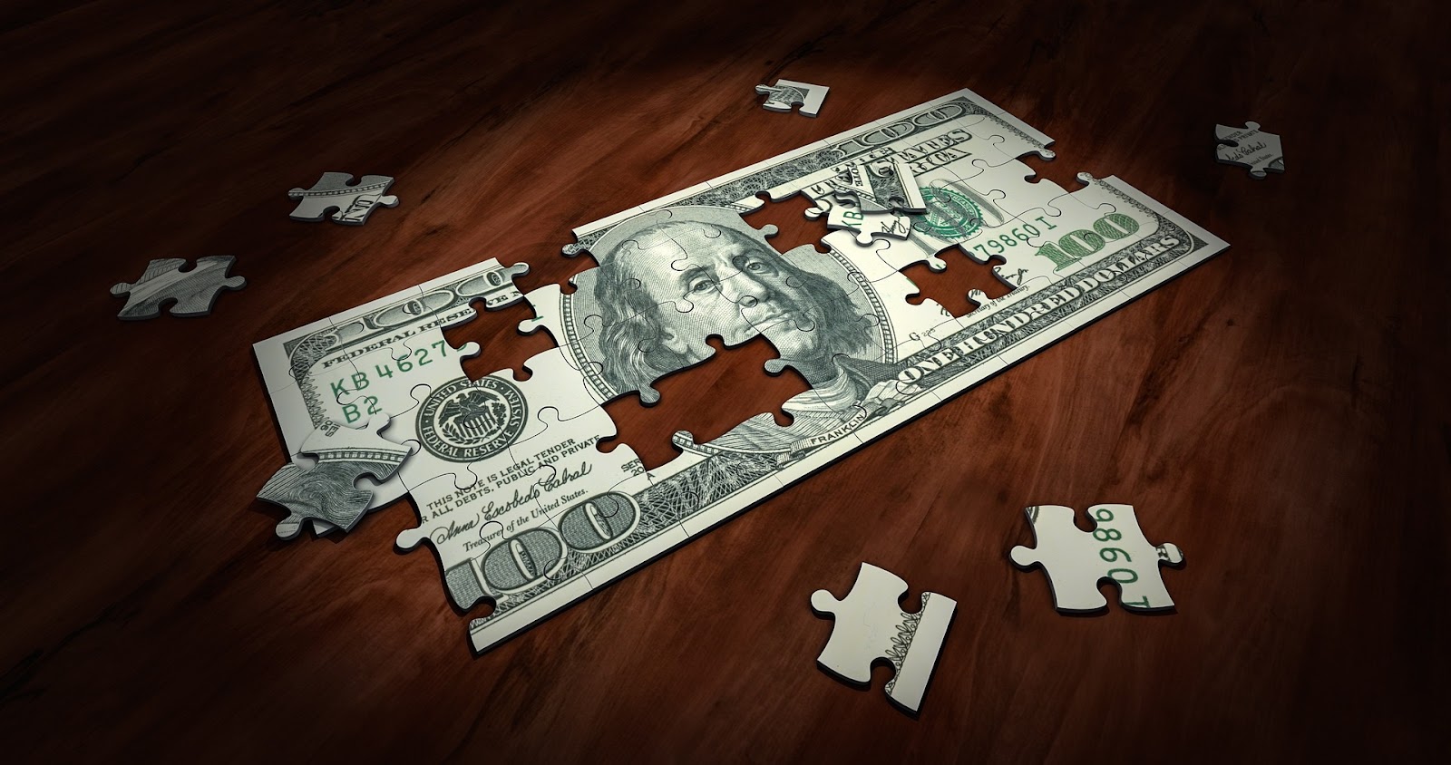 Money puzzle to symbolize challenges of ACH electronic debit